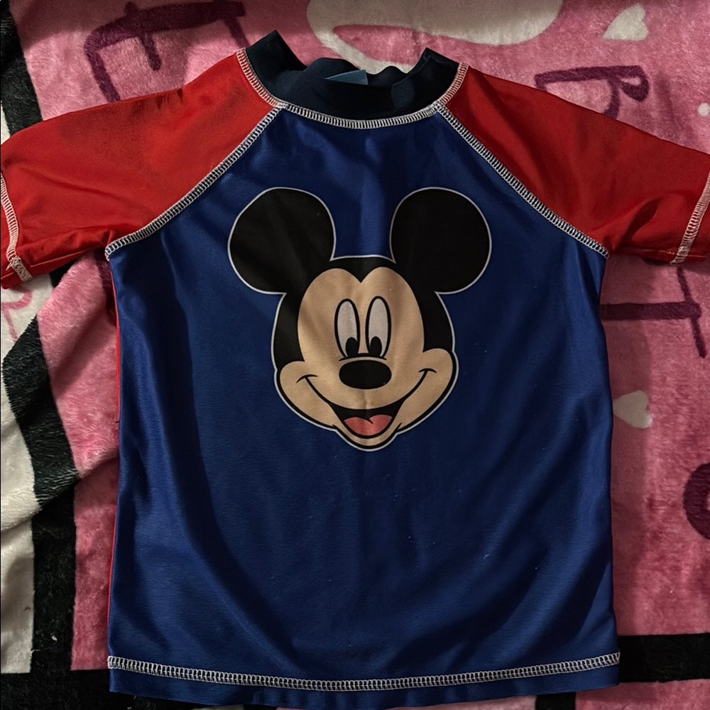Disney Kids Swim Shirt - Blue and Red